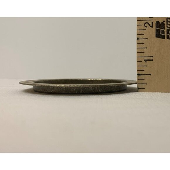 Vintage Hawaiian Islands Souvenir Coaster Set Of 5 Black Gold Steel Map Hibuscus - Picture 4 of 6